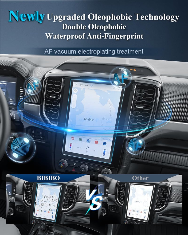 BIBIBO Matte Anti Glare for 2024 2025 Ford Ranger Screen Protector 2024 2025 2026 Ford Ranger (XL/XLT) SYNC 4 10.1"Touchscreen[Tempered Glass Lessen Fingerprints] 2024 2025 Ford Ranger Pickup Truck Accessories - Image 4